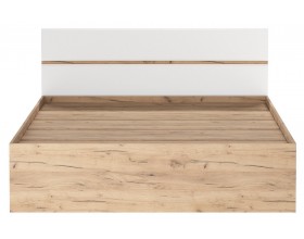 Кровать 1600 "ГРЕТТА" Дуб Крафт золотой-Белый