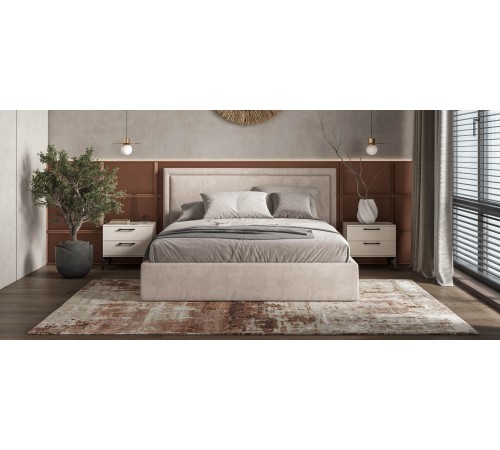 Кровать Фрея 160*200 без ПМ MONOLIT Латте Кровать Фрея 160*200 без ПМ MONOLIT Латте