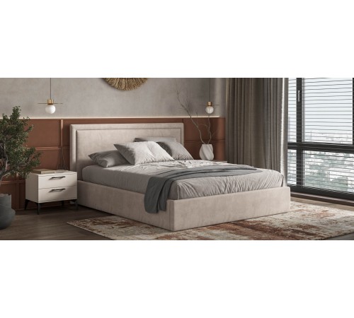 Кровать Фрея 160*200 без ПМ MONOLIT Латте Кровать Фрея 160*200 без ПМ MONOLIT Латте