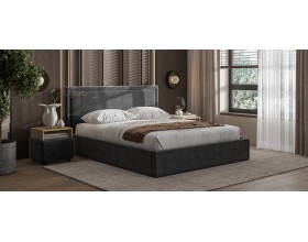 Фрея Кровать без ПМ 160*200 Велюр Монолит серый