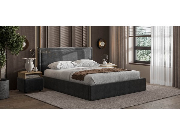 Кровать Фрея 160*200 без ПМ MONOLIT Серая