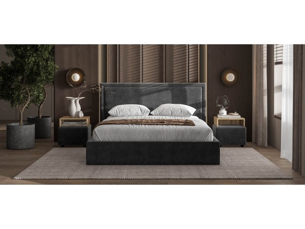 Кровать Фрея 160*200 без ПМ MONOLIT Серая