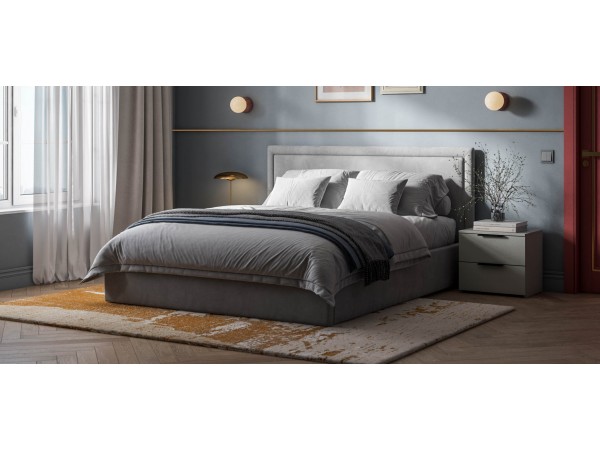 Кровать Фрея 160*200 без ПМ MONOLIT Сталь