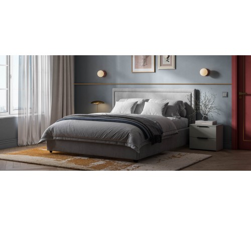 Кровать Фрея 160*200 с ПМ MONOLIT Сталь Кровать Фрея 160*200 с ПМ MONOLIT Сталь