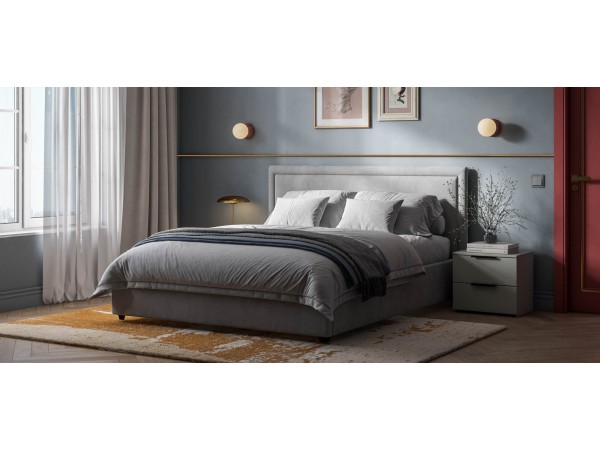 Кровать Фрея 160*200 с ПМ MONOLIT Сталь