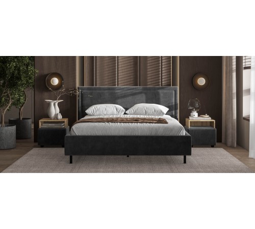 Кровать Фрея 160*200 Слим MONOLIT Серая Кровать Фрея 160*200 Слим MONOLIT Серая