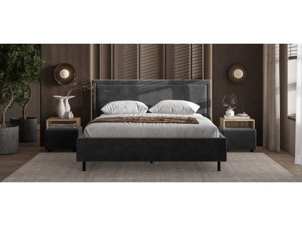 Кровать Фрея 160*200 Слим MONOLIT Серая