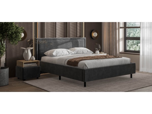 Кровать Фрея 160*200 Слим MONOLIT Серая