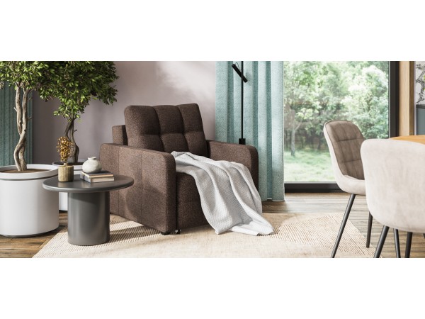 Кресло-кровать Денди Слим рогожка Malmo шоколад Кресло-кровать Денди Слим рогожка Malmo шоколад