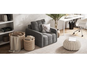 Денди Слим кресло-кровать Рогожка Мальмо серый