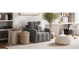 Денди Слим кресло-кровать Рогожка Мальмо серый