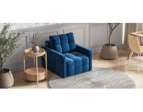 Денди Слим кресло-кровать Велюр Монолит синий