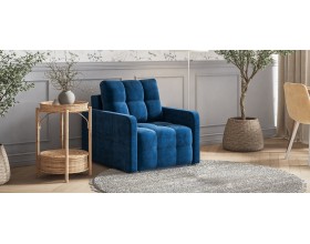 Денди Слим кресло-кровать Велюр Монолит синий