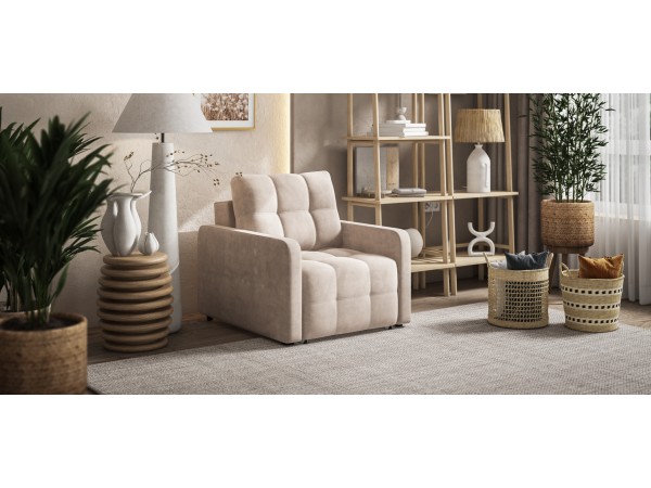 Кресло-кровать Денди Слим велюр Monolit латте