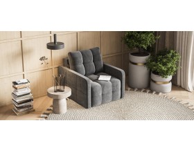 Денди Слим кресло-кровать Велюр Монолит серый