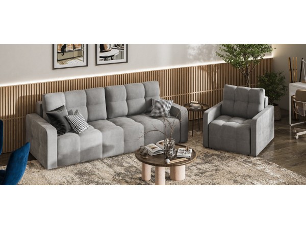 Кресло-кровать Денди Слим велюр Monolit сталь Кресло-кровать Денди Слим велюр Monolit сталь