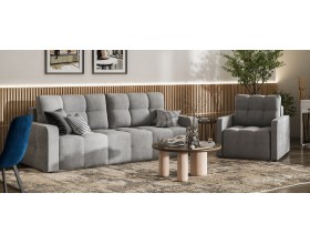 Денди Слим кресло-кровать Велюр Монолит сталь