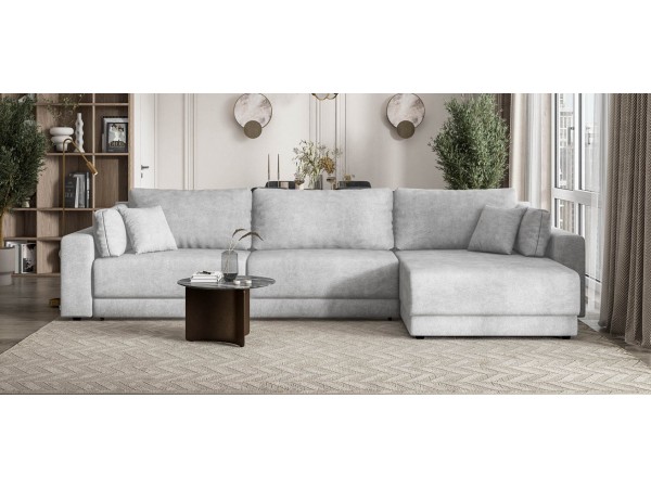 Угловой диван Босс Прайм Макс Шенилл CLOUD грей