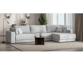 Босс Прайм Макс угловой диван Шенилл Клауд серый