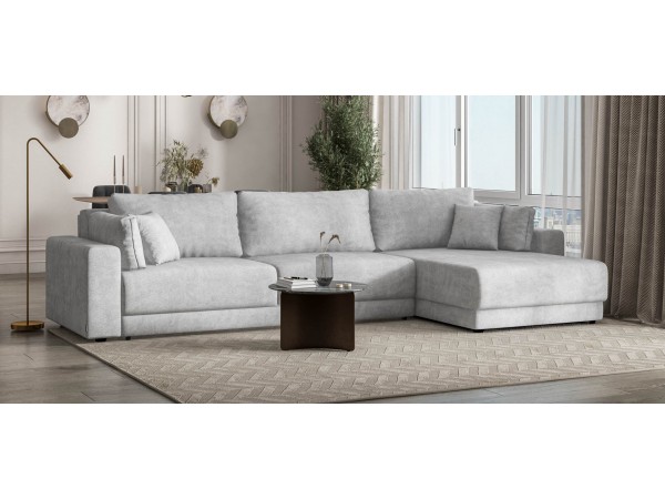 Угловой диван Босс Прайм Макс Шенилл CLOUD грей