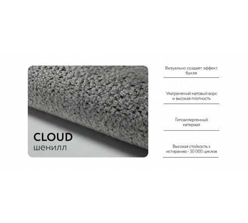 Угловой диван Босс Прайм Макс Шенилл CLOUD грей Угловой диван Босс Прайм Макс Шенилл CLOUD грей