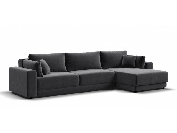 Угловой диван Босс Прайм Макс Вельвет CORD графит Угловой диван Босс Прайм Макс Вельвет CORD графит