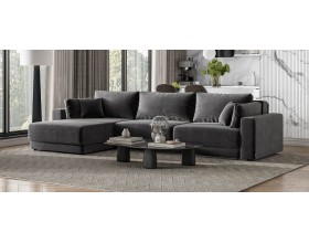 Босс Прайм Макс угловой диван Вельвет Корд графит