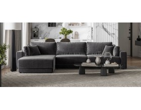 Босс Прайм Макс угловой диван Вельвет Корд графит