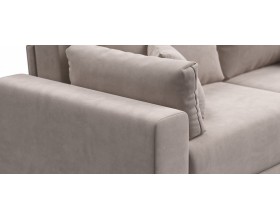 Босс Прайм Макс угловой диван Велюр Монолит латте