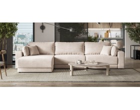 Босс Прайм Макс угловой диван Велюр Монолит латте