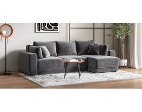 Босс Прайм ХЛ угловой диван Вельвет Корд графит