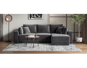 Босс Прайм ХЛ угловой диван Вельвет Корд графит