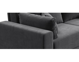 Босс Прайм ХЛ угловой диван Вельвет Корд графит