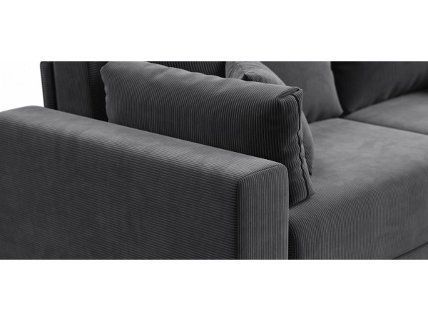 Угловой диван Босс Прайм ХЛ Вельвет CORD графит Угловой диван Босс Прайм ХЛ Вельвет CORD графит