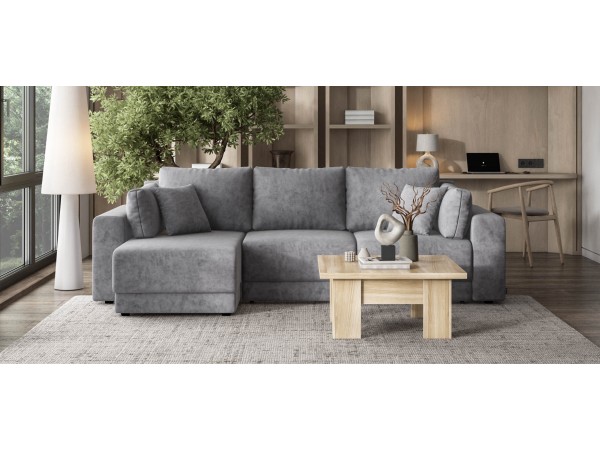 Угловой диван Босс Прайм ХЛ Велюр Royal агат