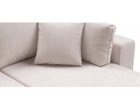 Босс Прайм ХЛ угловой диван Вельвет Корд бежевый