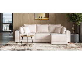 Босс Прайм ХЛ угловой диван Вельвет Корд бежевый