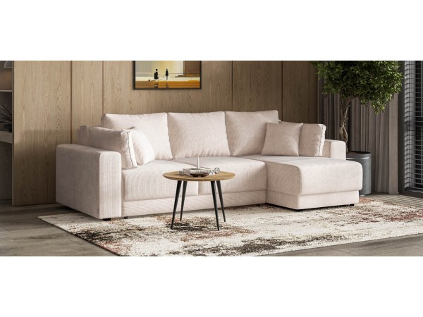 Угловой диван Босс Прайм ХЛ Вельвет CORD бежевый