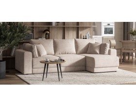 Босс Прайм ХЛ угловой диван Велюр Монолит латте