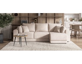 Босс Прайм ХЛ угловой диван Велюр Монолит латте