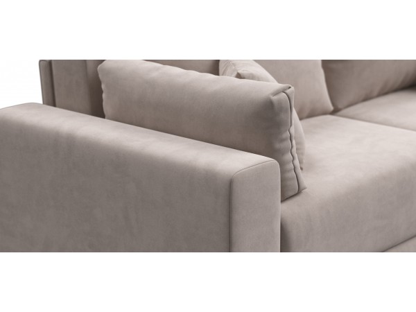 Угловой диван Босс Прайм ХЛ Велюр Monolit латте