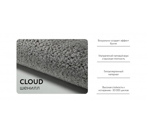 Диван Босс Прайм Шенилл CLOUD грей Диван Босс Прайм Шенилл CLOUD грей