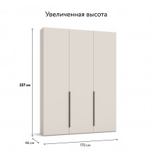 Шкаф Босс 170(46) - 3Д Кашемир серый