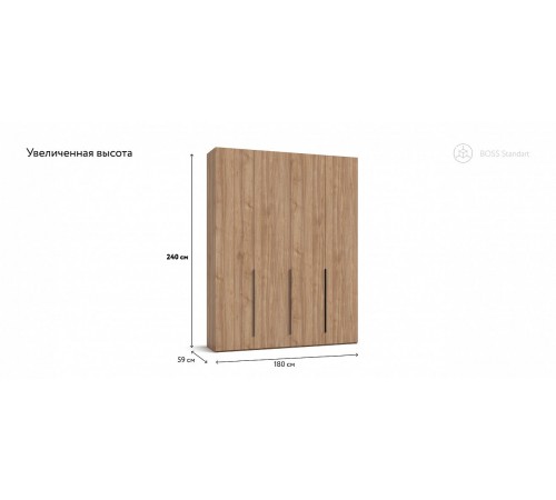Шкаф BOSS STANDART 180 - 4Д Орех Селект Шкаф BOSS STANDART 180 - 4Д Орех Селект