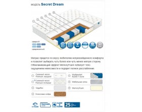 Матрас Secret Dream Чехол Premium Jacquard