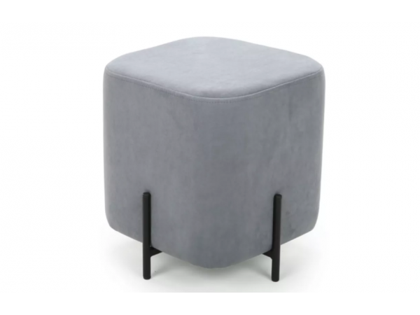 Пуф Гуффи квадрат VENDETA 09 Велюр  Серый
