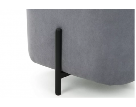 Пуф Гуффи квадрат VENDETA 09 Велюр  Серый