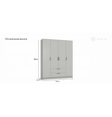 Шкаф РИМ-180 Lite Шиншилла серая
