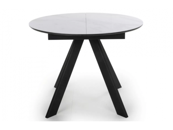 Стол обеденный Бонжур Белый мрамор/Черный