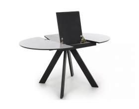 Стол обеденный Бонжур Белый мрамор/Черный